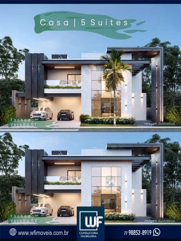 Casas alto padrão, contemporânea com piscina aquecida no condomínio CASA em Candeias, Vitória da Conquista em Vitória da Conquista.