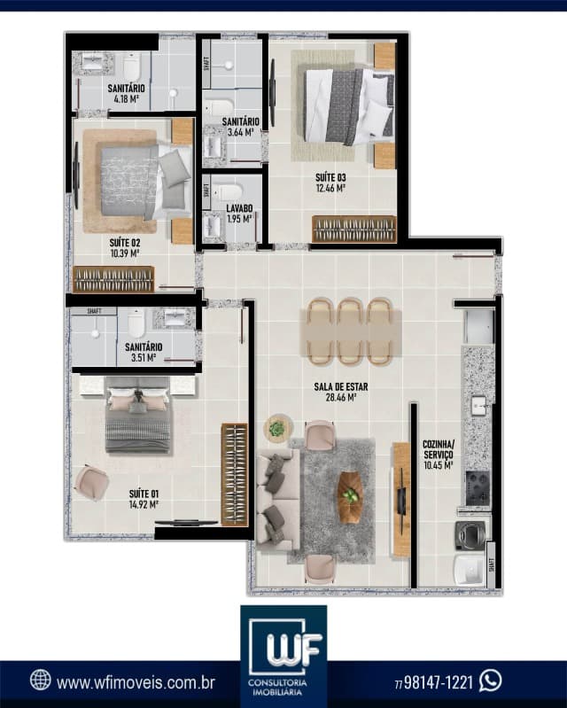 Vista detalhada 3 de APARTAMENTO em CANDEIAS, VITÓRIA DA CONQUISTA